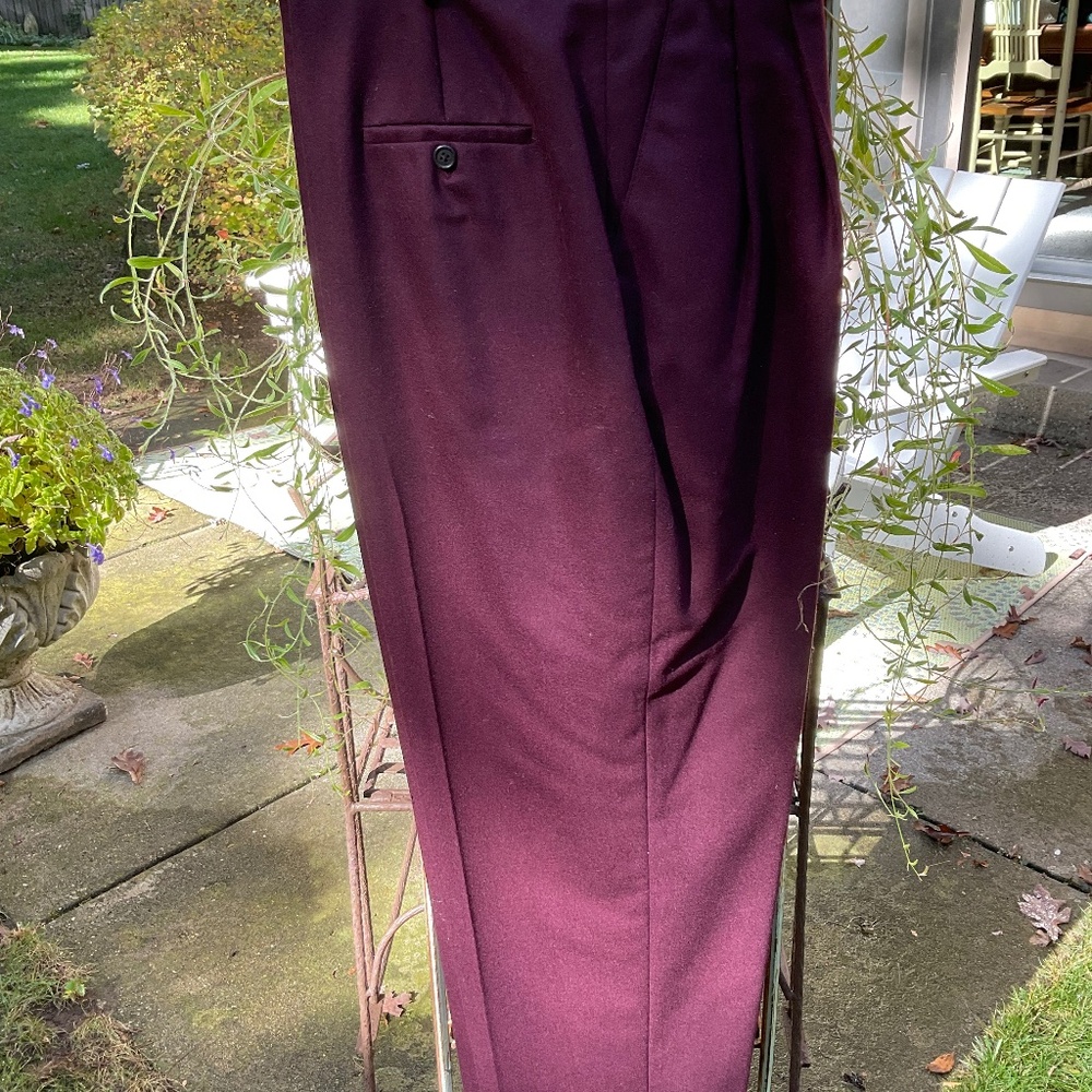 Ralph Lauren 100% wool, burgundy slacks.  Size 12